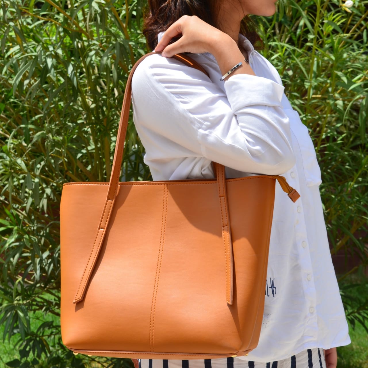 STRAPS SHAPE TOTE SMART WOMEN BAG